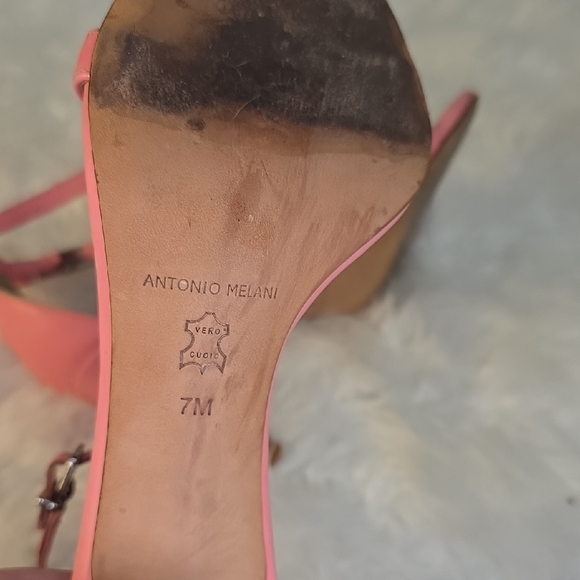 ANTONIO MELANI Pink T-Strap Heels - Picture 7 of 7